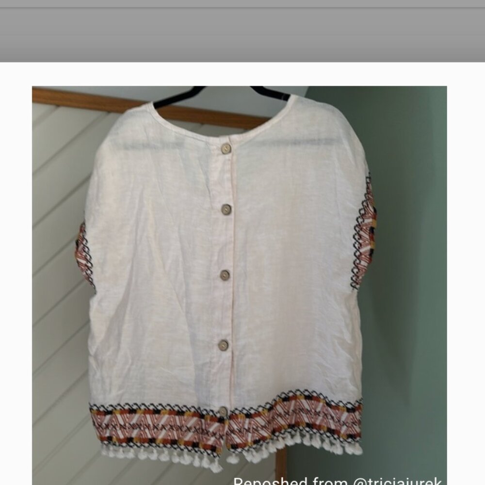 Like new women’s linen short sleeveless top! Size X-Large - Picture 5 of 6